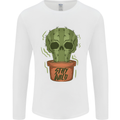 Cactus Skull Gardening Gardener Plants Mens Long Sleeve T-Shirt White