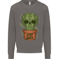 Cactus Skull Gardening Gardener Plants Mens Sweatshirt Jumper Charcoal