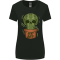 Cactus Skull Gardening Gardener Plants Womens Wider Cut T-Shirt Black