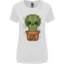 Cactus Skull Gardening Gardener Plants Womens Wider Cut T-Shirt White