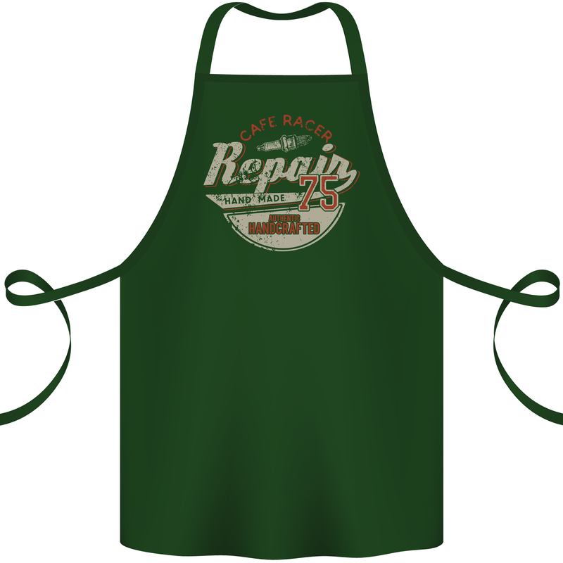 Cafe Racer Biker Motorbike Motorcycle Cotton Apron 100% Organic Forest Green