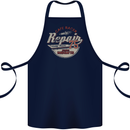 Cafe Racer Biker Motorbike Motorcycle Cotton Apron 100% Organic Navy Blue