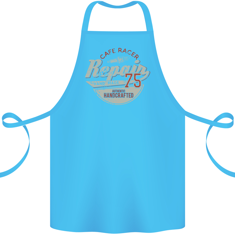 Cafe Racer Biker Motorbike Motorcycle Cotton Apron 100% Organic Turquoise