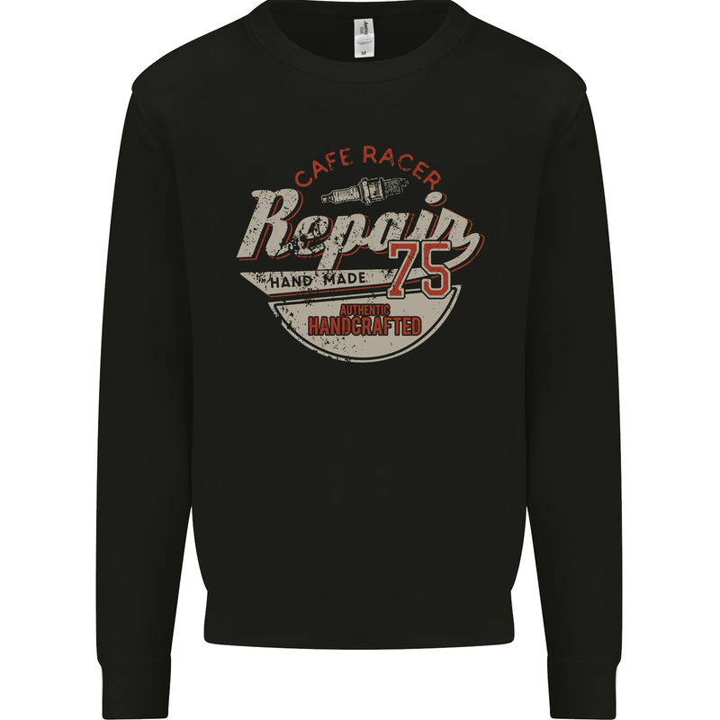 Cafe Racer Biker Motorbike Motorcycle Kids Sweatshirt Jumper Black