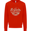 Cafe Racer Biker Motorbike Motorcycle Kids Sweatshirt Jumper Bright Red