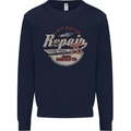 Cafe Racer Biker Motorbike Motorcycle Kids Sweatshirt Jumper Navy Blue