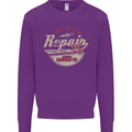 Cafe Racer Biker Motorbike Motorcycle Kids Sweatshirt Jumper Purple
