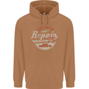 Cafe Racer Biker Motorbike Motorcycle Mens 80% Cotton Hoodie Caramel Latte