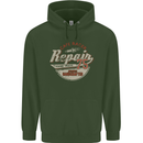 Cafe Racer Biker Motorbike Motorcycle Mens 80% Cotton Hoodie Forest Green