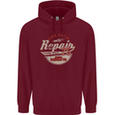 Cafe Racer Biker Motorbike Motorcycle Mens 80% Cotton Hoodie Maroon