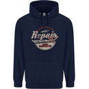 Cafe Racer Biker Motorbike Motorcycle Mens 80% Cotton Hoodie Navy Blue