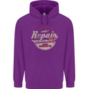 Cafe Racer Biker Motorbike Motorcycle Mens 80% Cotton Hoodie Purple