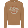 Cafe Racer Biker Motorbike Motorcycle Mens Sweatshirt Jumper Caramel Latte