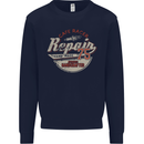 Cafe Racer Biker Motorbike Motorcycle Mens Sweatshirt Jumper Navy Blue