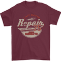 Cafe Racer Biker Motorbike Motorcycle Mens T-Shirt Cotton Gildan Maroon