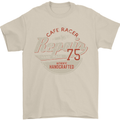 Cafe Racer Biker Motorbike Motorcycle Mens T-Shirt Cotton Gildan Sand