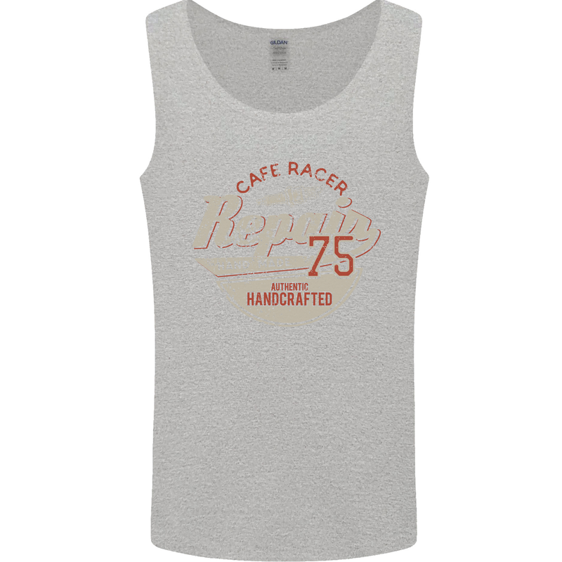 Cafe Racer Biker Motorbike Motorcycle Mens Vest Tank Top Sports Grey