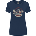 Cafe Racer Biker Motorbike Motorcycle Womens Wider Cut T-Shirt Navy Blue