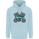 Cafe Racer Biker Motorcycle Motorbike Childrens Kids Hoodie Light Blue
