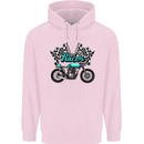 Cafe Racer Biker Motorcycle Motorbike Childrens Kids Hoodie Light Pink