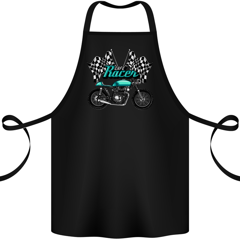 Cafe Racer Biker Motorcycle Motorbike Cotton Apron 100% Organic Black