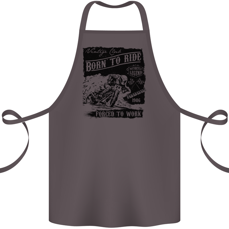 Cafe Racer Biker Motorcycle Motorbike Cotton Apron 100% Organic Dark Grey
