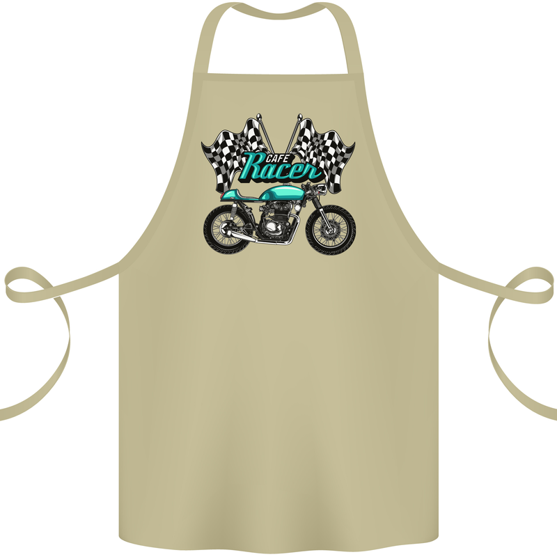 Cafe Racer Biker Motorcycle Motorbike Cotton Apron 100% Organic Khaki