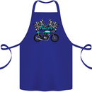 Cafe Racer Biker Motorcycle Motorbike Cotton Apron 100% Organic Royal Blue