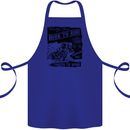 Cafe Racer Biker Motorcycle Motorbike Cotton Apron 100% Organic Royal Blue