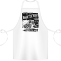 Cafe Racer Biker Motorcycle Motorbike Cotton Apron 100% Organic White