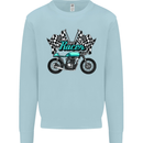 Cafe Racer Biker Motorcycle Motorbike Kids Sweatshirt Jumper Light Blue