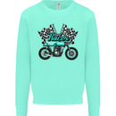 Cafe Racer Biker Motorcycle Motorbike Kids Sweatshirt Jumper Peppermint