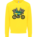 Cafe Racer Biker Motorcycle Motorbike Kids Sweatshirt Jumper Yellow