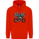 Cafe Racer Biker Motorcycle Motorbike Mens 80% Cotton Hoodie Bright Red