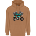 Cafe Racer Biker Motorcycle Motorbike Mens 80% Cotton Hoodie Caramel Latte