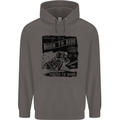 Cafe Racer Biker Motorcycle Motorbike Mens 80% Cotton Hoodie Charcoal
