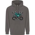 Cafe Racer Biker Motorcycle Motorbike Mens 80% Cotton Hoodie Charcoal