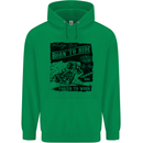 Cafe Racer Biker Motorcycle Motorbike Mens 80% Cotton Hoodie Irish Green