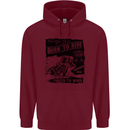 Cafe Racer Biker Motorcycle Motorbike Mens 80% Cotton Hoodie Maroon