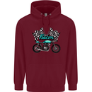 Cafe Racer Biker Motorcycle Motorbike Mens 80% Cotton Hoodie Maroon