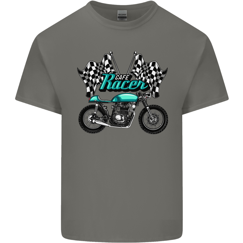 Cafe Racer Biker Motorcycle Motorbike Mens Cotton T-Shirt Tee Top Charcoal