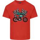 Cafe Racer Biker Motorcycle Motorbike Mens Cotton T-Shirt Tee Top Red