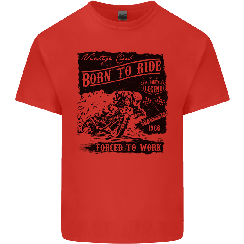 Cafe Racer Biker Motorcycle Motorbike Mens Cotton T-Shirt Tee Top Red