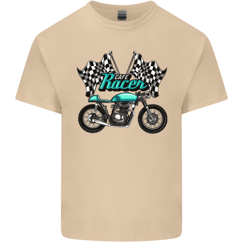 Cafe Racer Biker Motorcycle Motorbike Mens Cotton T-Shirt Tee Top Sand