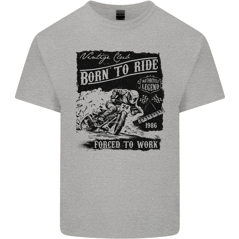 Cafe Racer Biker Motorcycle Motorbike Mens Cotton T-Shirt Tee Top Sports Grey