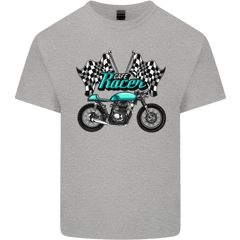 Cafe Racer Biker Motorcycle Motorbike Mens Cotton T-Shirt Tee Top Sports Grey