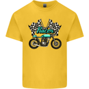 Cafe Racer Biker Motorcycle Motorbike Mens Cotton T-Shirt Tee Top Yellow