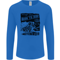 Cafe Racer Biker Motorcycle Motorbike Mens Long Sleeve T-Shirt Royal Blue