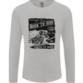 Cafe Racer Biker Motorcycle Motorbike Mens Long Sleeve T-Shirt Sports Grey