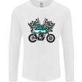 Cafe Racer Biker Motorcycle Motorbike Mens Long Sleeve T-Shirt White